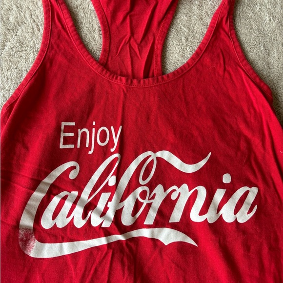 Red Enjoy California racerback tank top - Picture 2 of 3
